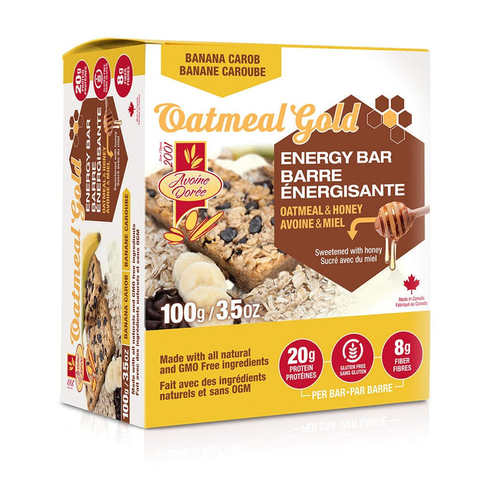 Oatmeal Gold Energy Bar Banana Carob | Anthem Supplements Canada