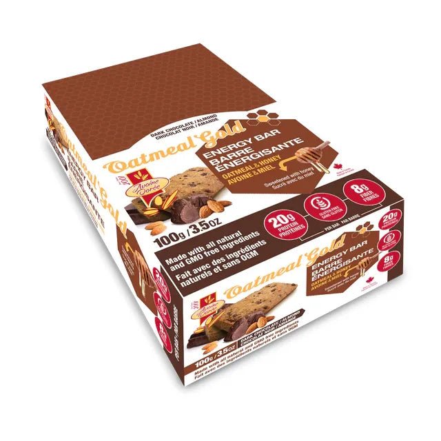 Oatmeal Gold Energy Bar Dark Chocolate Almond | Anthem Supplements Canada