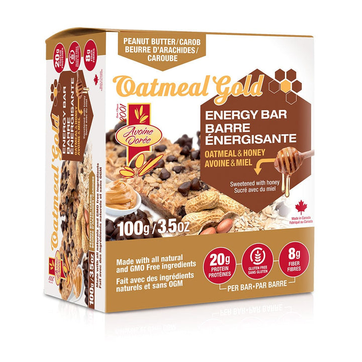 Oatmeal Gold Energy Bar Peanut Butter Carob | Anthem Supplements Canada