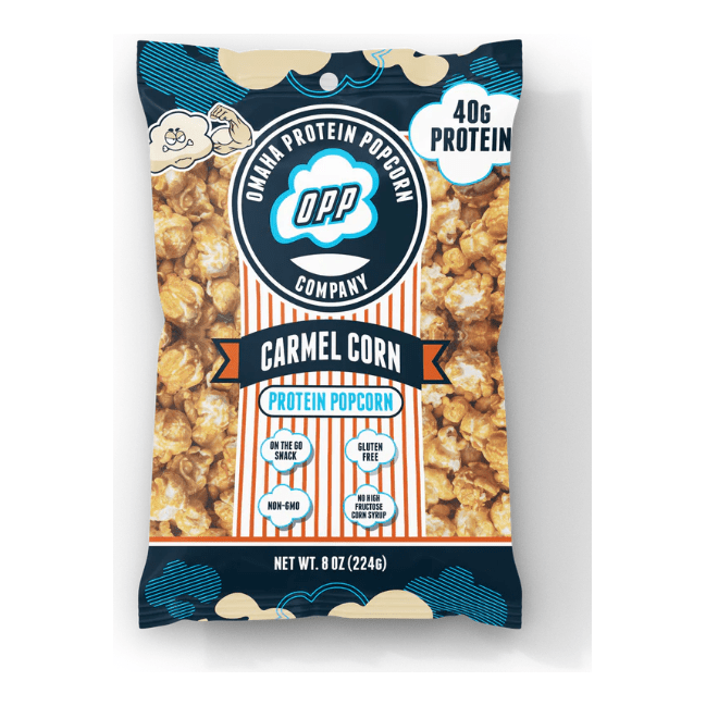 Omaha Protein Popcorn Carmel Corn | Anthem Supplements Canada