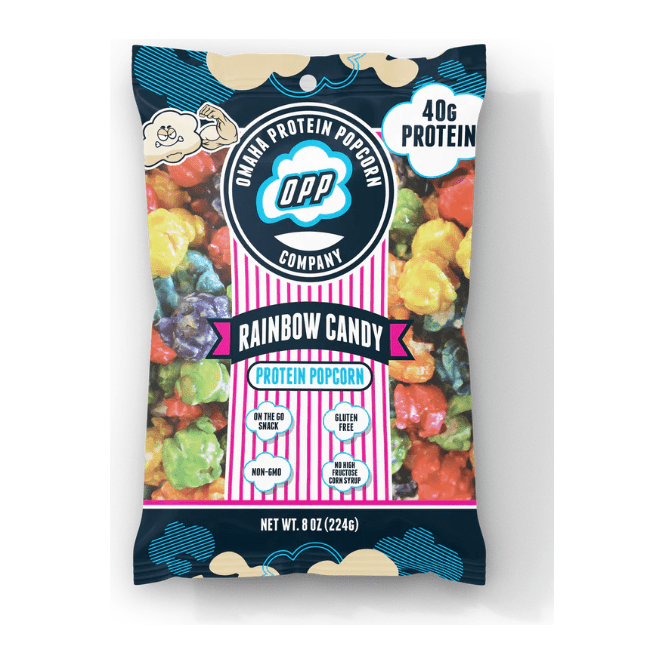 Omaha Protein Popcorn Rainbow Candy | Anthem Supplements Canada