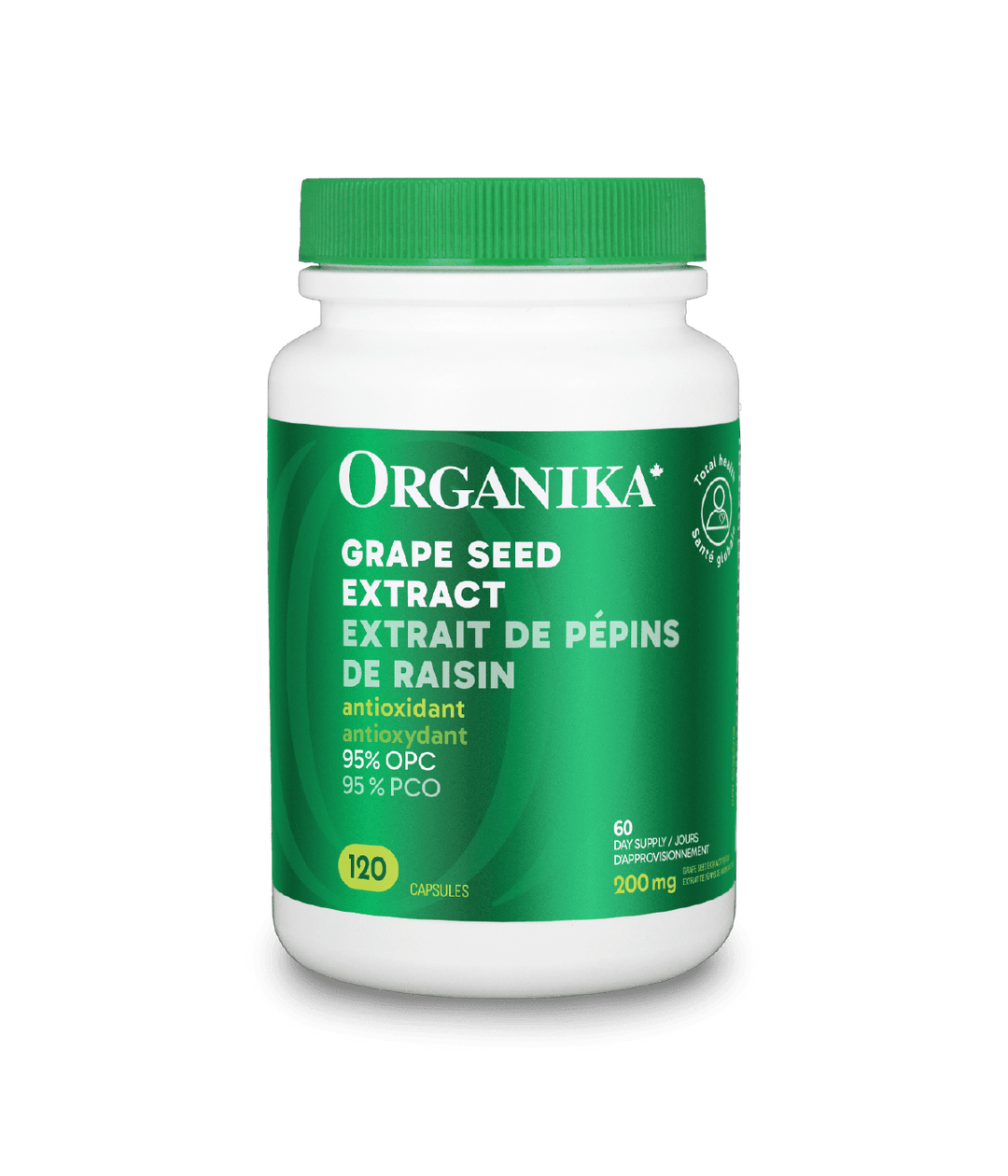 Organika Grape Seed Extract 120 Caps | Anthem Supplements Canada