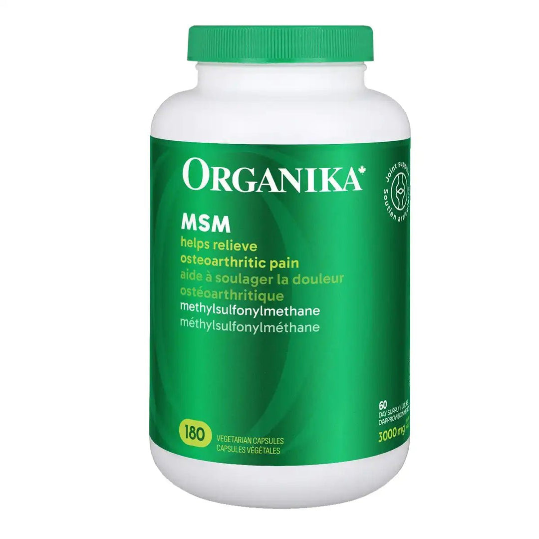 Organika MSM 180 Veggie Caps | Anthem Supplements Canada