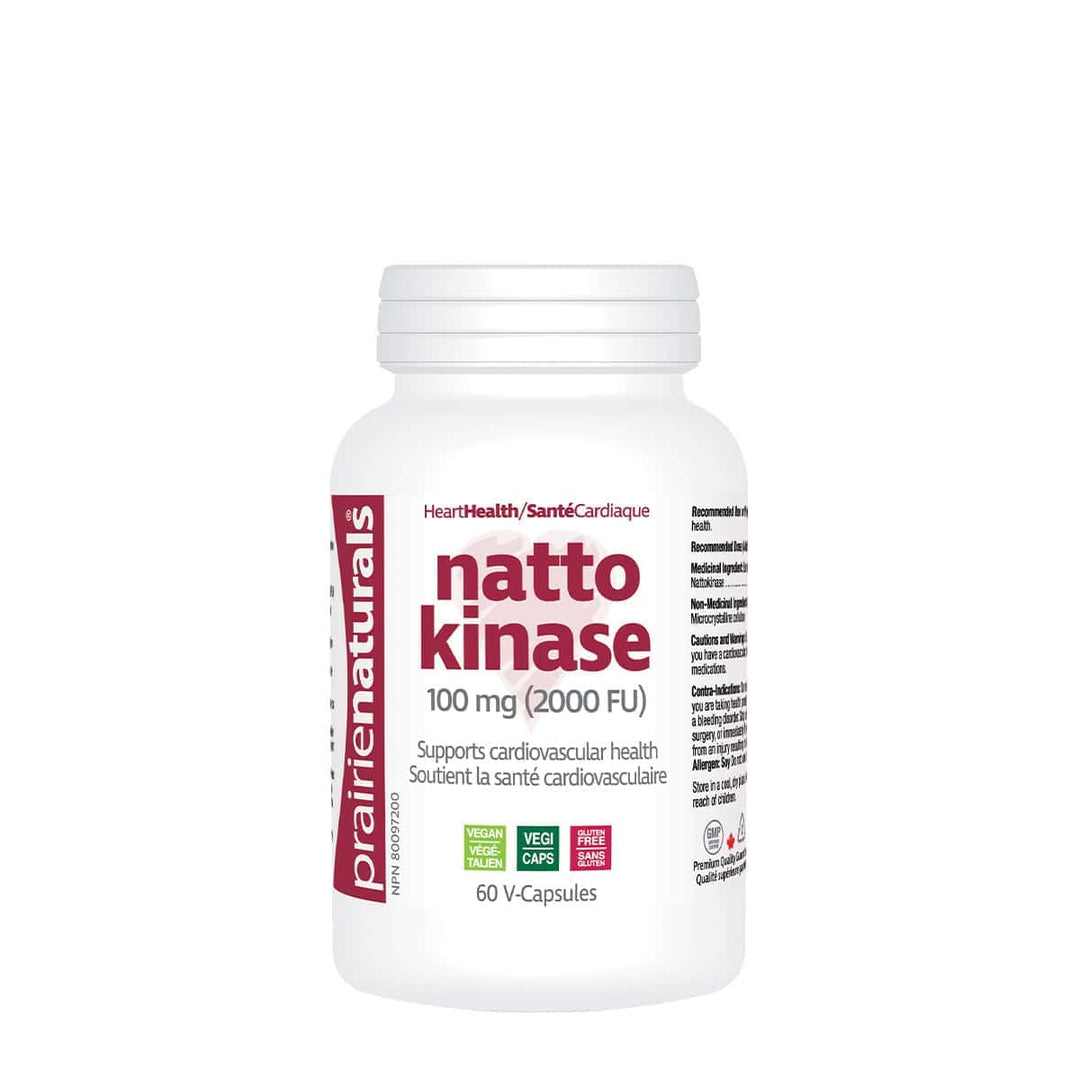 Prairie Naturals Nattokinase 2000FU 100mg 60 Veggie Caps | Anthem Supplements Canada