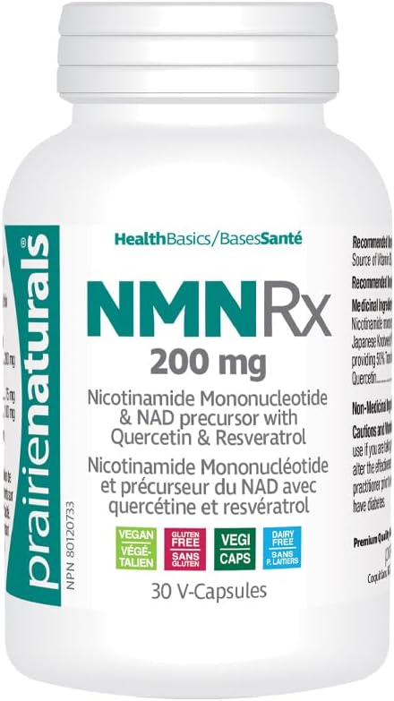Prairie Naturals NMN Rx 200mg 30 Veggie Caps | Anthem Supplements Canada