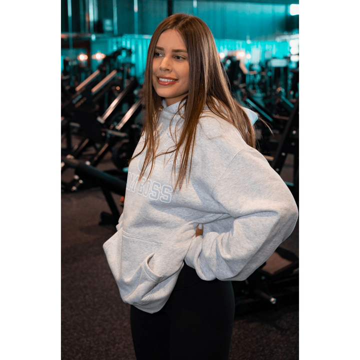 Property of Team BOSS Hoodie (faded blue print) Large | Anthem Supplements Canada