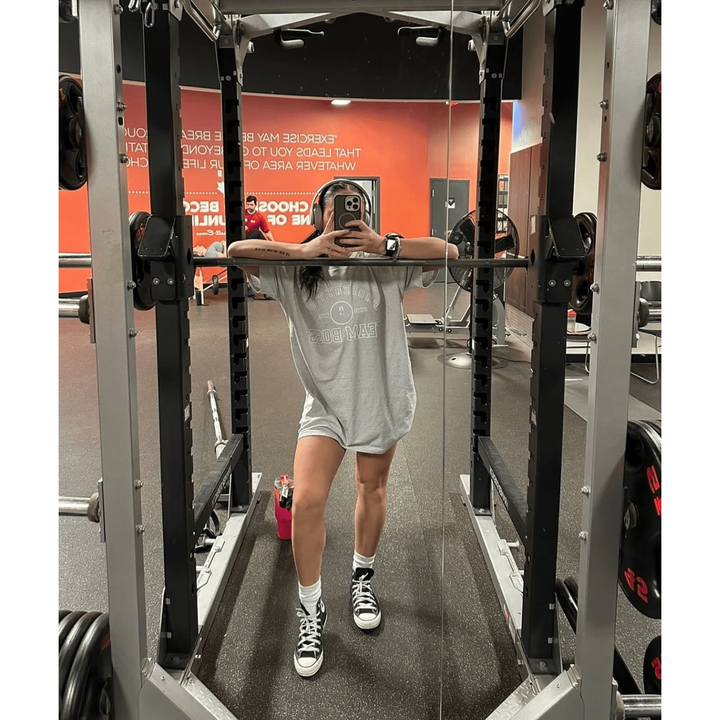 Property Of Team BOSS Tee (faded blue print) Large | Anthem Supplements Canada