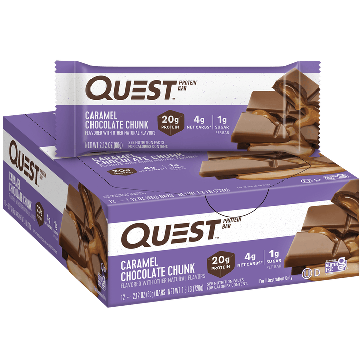 Quest Bar Caramel Chocolate Chunk | Anthem Supplements Canada