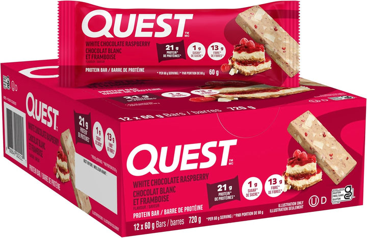 Quest Bar White Chocolate Raspberry | Anthem Supplements Canada