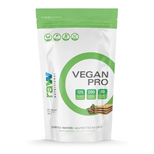 Raw Nutritional Vegan Pro Coffee Wafers | Anthem Supplements Canada