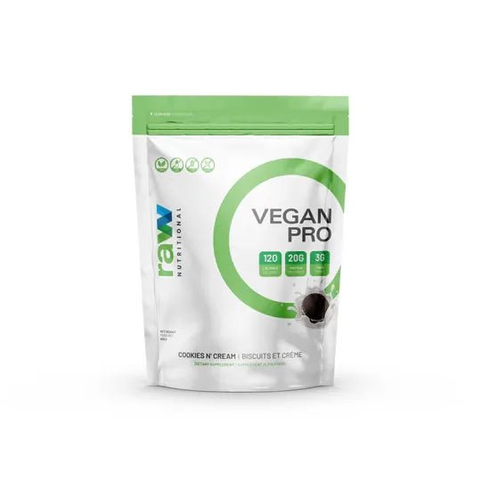 Raw Nutritional Vegan Pro Cookies and Cream | Anthem Supplements Canada