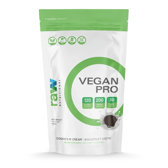 Raw Nutritional Vegan Pro Cookies and Cream | Anthem Supplements Canada