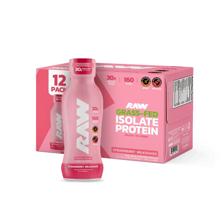 Raw Protein Shake RTD Strawberry | Anthem Supplements Canada