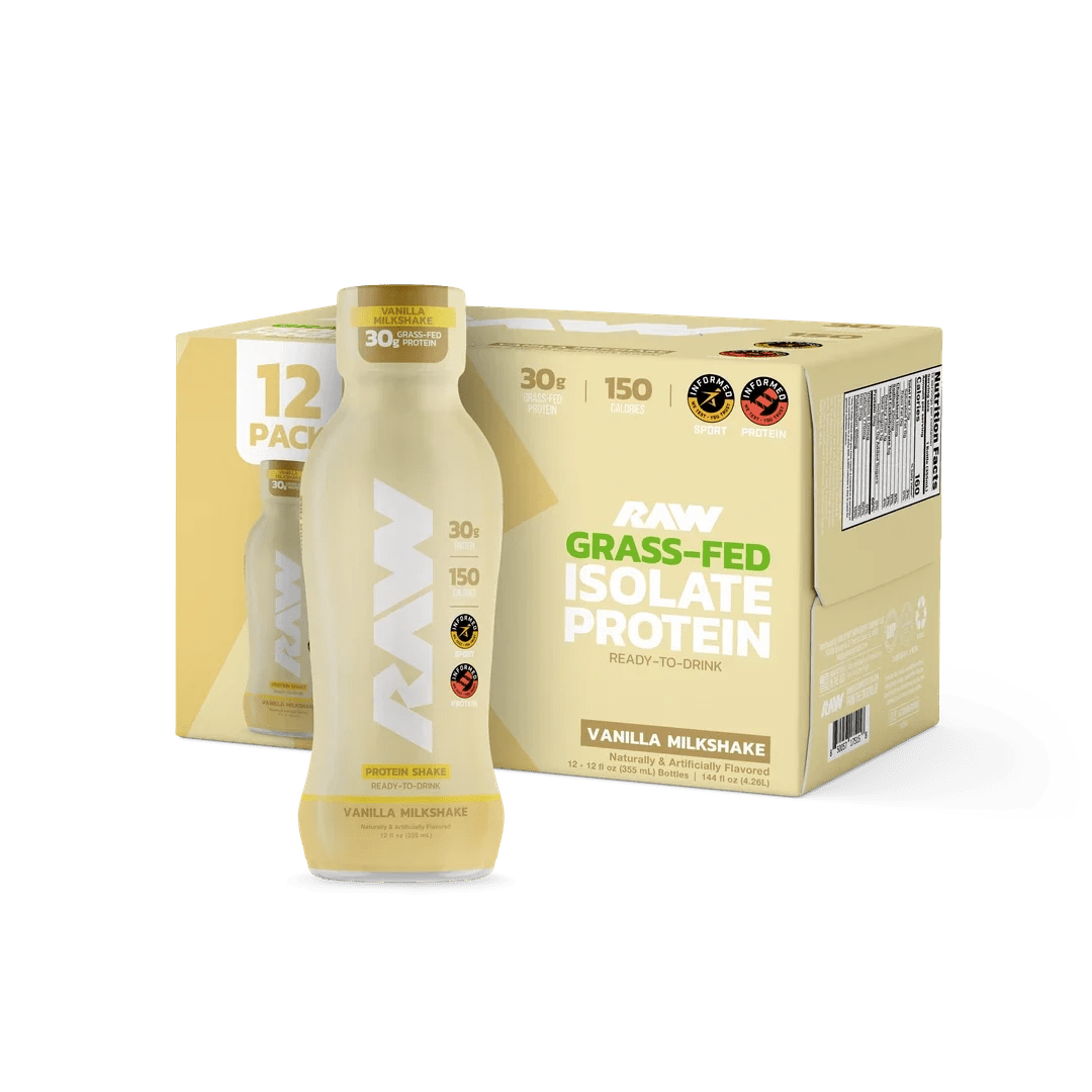 Raw Protein Shake RTD Vanilla Milkshake | Anthem Supplements Canada