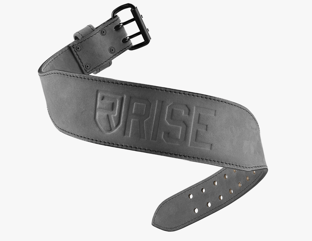 Rise Premium 7mm Old School Leather Belt Black | Anthem Supplements Canada