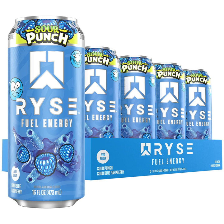 Ryse Fuel Energy Drink Sour Punch Blue | Anthem Supplements Canada