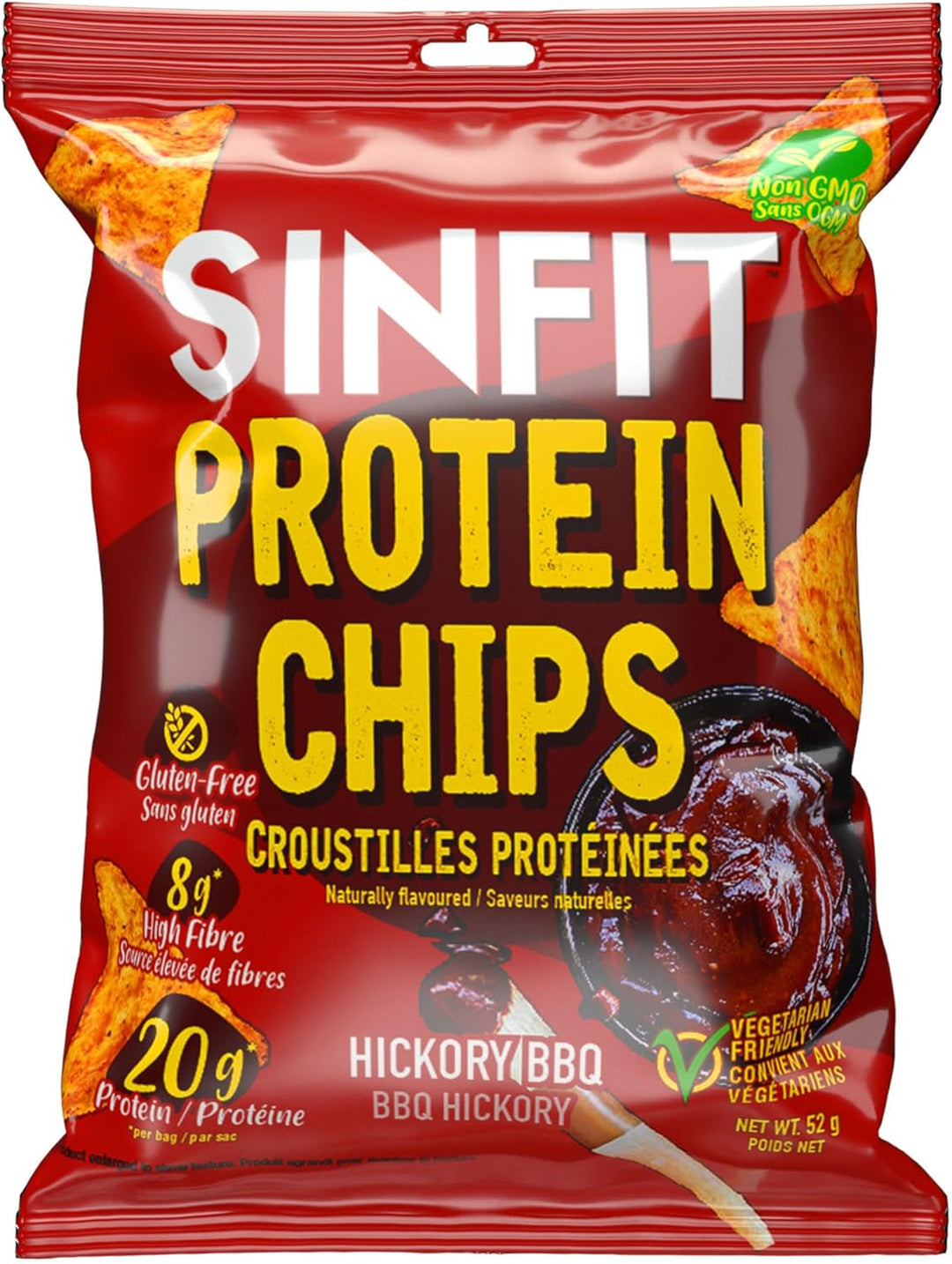 SinFit Protein Chips Hickory BBQ | Anthem Supplements Canada