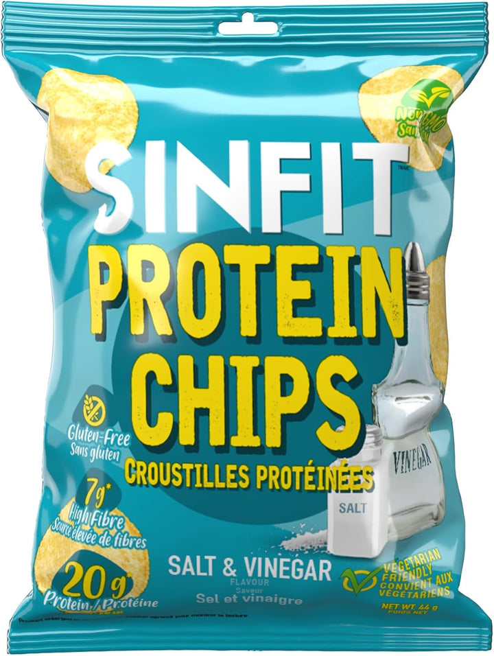 SinFit Protein Chips Salt & Vinegar | Anthem Supplements Canada