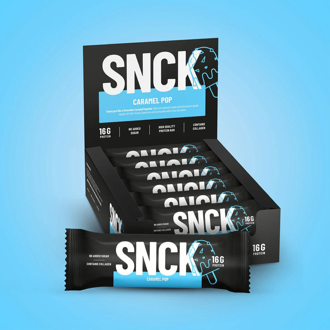 SNCK Protein Bar Caramel Pop | Anthem Supplements Canada