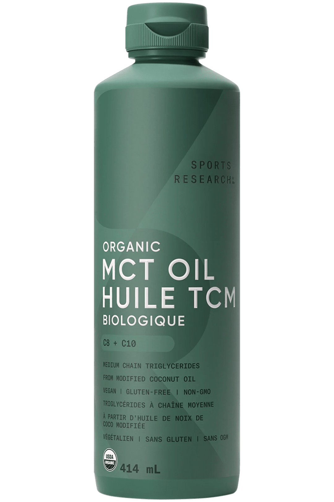Sports Research Organic MCT Oil C8 414ml | Anthem Supplements Canada