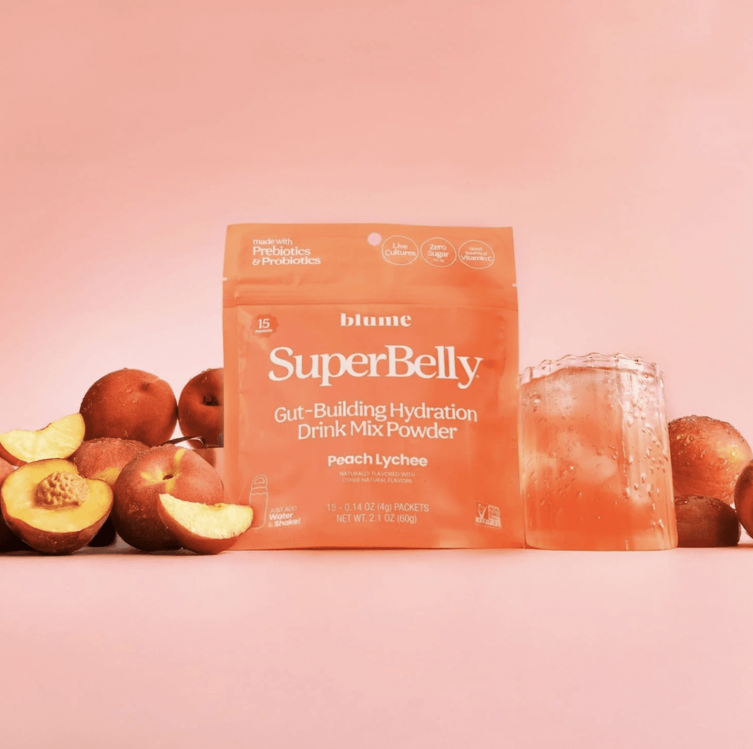 SuperBelly Gut - Building Hydration 60g Peach Lychee | Anthem Supplements Canada