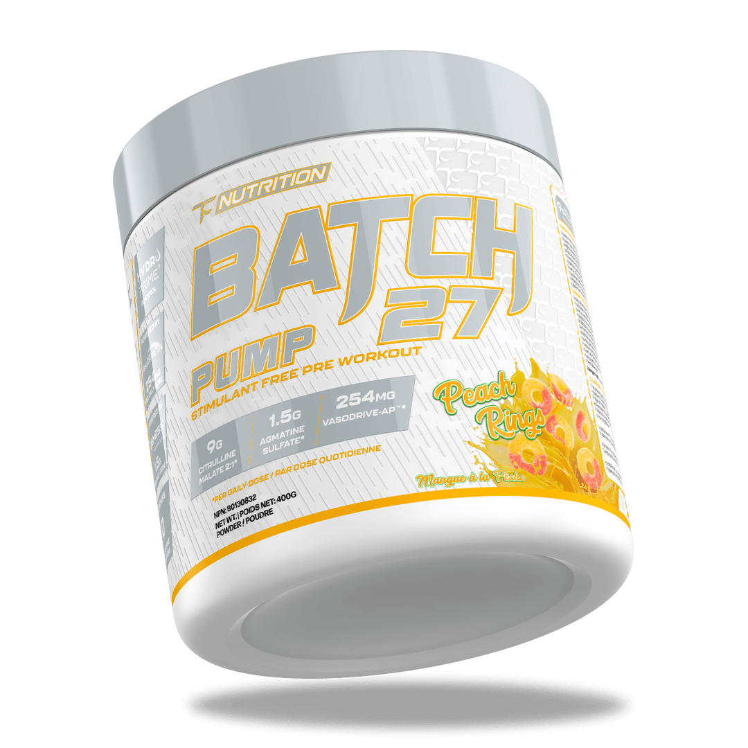 TC Nutrition Batch 27 Stim Free Pump Peach Rings | Anthem Supplements Canada