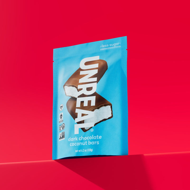 Unreal Nougat Bars Dark Chocolate Coconut | Anthem Supplements Canada
