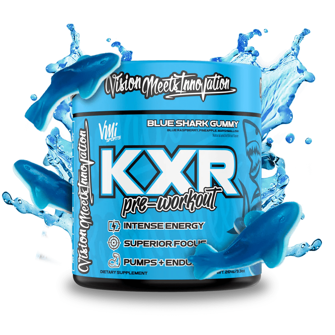 VMI Sports KXR Pre Workout Blue Shark Gummy | Anthem Supplements Canada